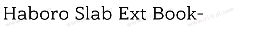 Haboro Slab Ext Book字体转换